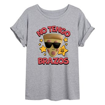Juniors' Disney / Pixar's Toy Story 5 Pizza with Sunglasses Oversized Tee