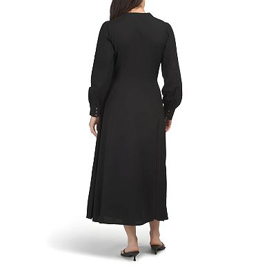 Embroidered Linen Shirt Dress