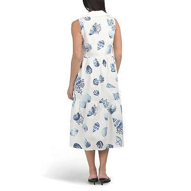 Midi Dress Tiered Shirt Sleeveless