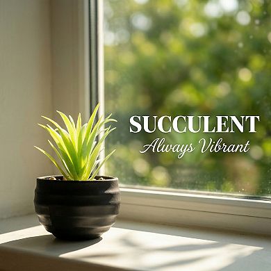 Gothic Humanoid Artificial Succulent Sitting Person Small Faux Greenery for Desk Shelf