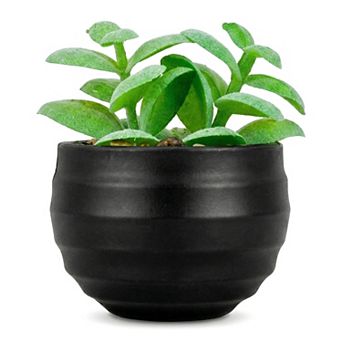 Gothic Humanoid Artificial Succulent Sitting Person Small Faux Greenery for Desk Shelf