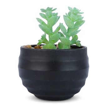 Gothic Humanoid Artificial Succulent Sitting Person Small Faux Greenery for Desk Shelf