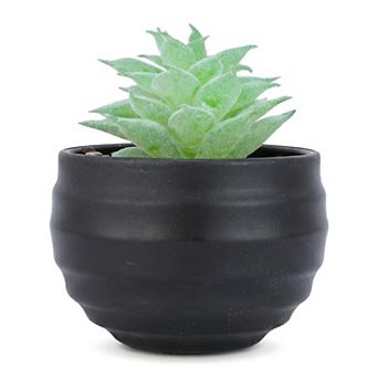 Gothic Humanoid Artificial Succulent Sitting Person Small Faux Greenery for Desk Shelf