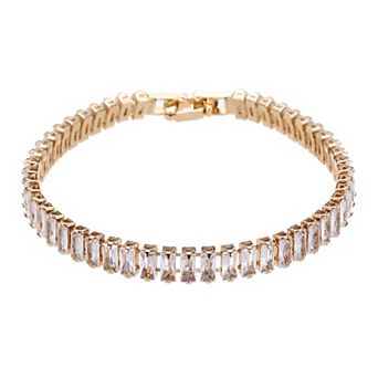 Diamond Tennis Bracelet for Women, Adjustable Stackable Cubic Zirconia Bracelet with Jewelry Box