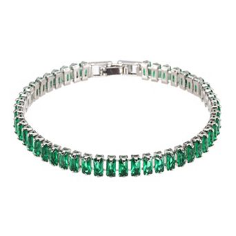 Diamond Tennis Bracelet for Women, Adjustable Stackable Cubic Zirconia Bracelet with Jewelry Box
