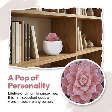 Gothic Humanoid Artificial Succulent Sitting Person Mini Faux Greenery for Shelf Desk