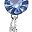Silver Tone Blue