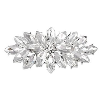Marquise Rhinestone Brooch Pin, Rhinestone Corsage Brooches Crystal Flower Lapel Pin for Suit Dress