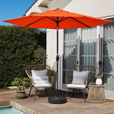7.5 FT Patio Umbrella with Push Button Tilt and Crank Mechanism for Garden