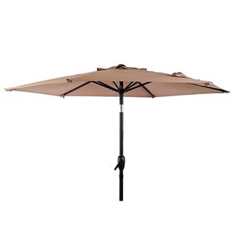 7.5 FT Patio Umbrella with Push Button Tilt and Crank Mechanism for Garden