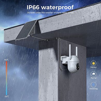 Solar Security Camera Wireless Outdoor,Auto Tracking, Human/Vehicle Detection, Night Vision