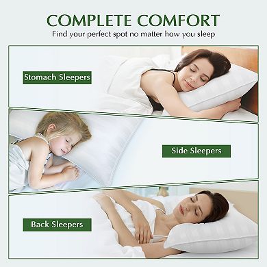 Bed Pillows Queen Size Set of 2 Down Alternative Microfiber Cooling Pillows for bed