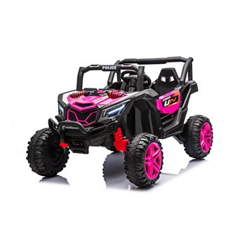 KWPZQEB 12V Ride On Car with LED Vehicle Lights & Music Playback Function