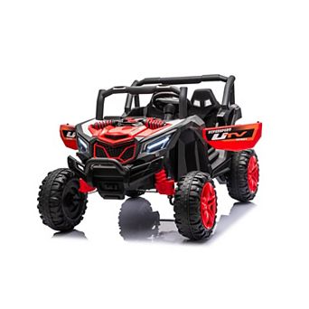 KWPZQEB 12V Ride On Car with LED Vehicle Lights & Music Playback Function