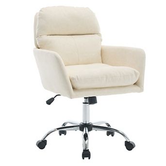 KWPZQEB Adjustable Office Chair with Armrest & Black Base, rgonomic Swivel Chair for Home Office