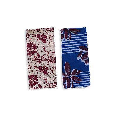 Block Print Tea Towel Set of 2