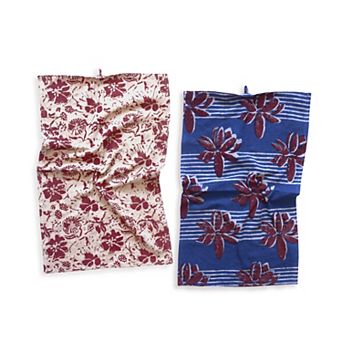 Block Print Tea Towel Set of 2