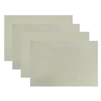 Dainty Home Bellagio Reversible Premium Faux Leather 12" x 18" Rectangular Placemats Set of 4