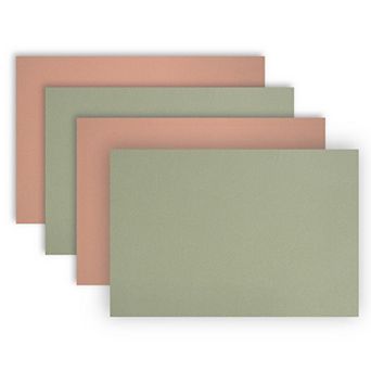 Dainty Home Pebbles Reversible Premium Faux Leather 12" x 18" Rectangular Placemats Set of 4