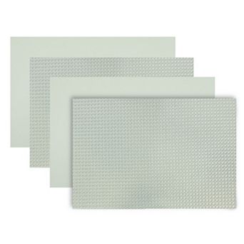 Dainty Home Montclair Reversible Premium Faux Leather 12" x 18" Rectangular Placemats Set of 4