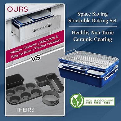 Premium Sheet Pan Set, Aluminized Steel, Ceramic Nonstick, PFOA & PFAS Free Bakeware