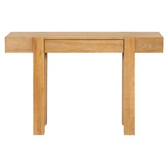 HomeRoots 47" Wood Console Table With USB And Drawer