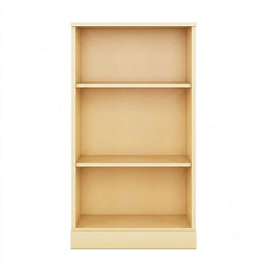 HomeRoots 36" Solid Wood Adjustable Three Tier Library Bookcase