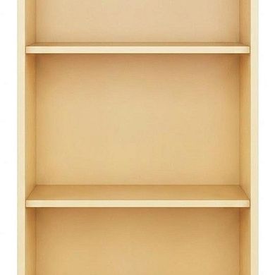 HomeRoots 36" Solid Wood Adjustable Three Tier Library Bookcase