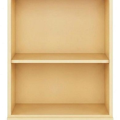 HomeRoots 36" Solid Wood Adjustable Three Tier Library Bookcase