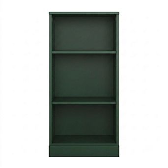 HomeRoots 36" Solid Wood Adjustable Three Tier Library Bookcase
