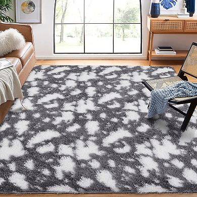 lxt-Machine Washable Area Rug for BedroomAccent Floor Carpet Modern Abstract Area Rug