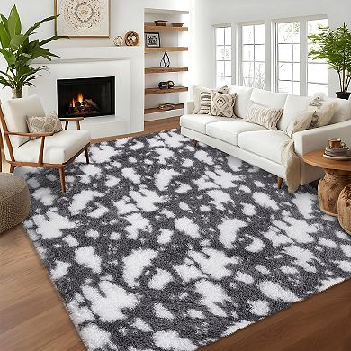 lxt-Machine Washable Area Rug for BedroomAccent Floor Carpet Modern Abstract Area Rug