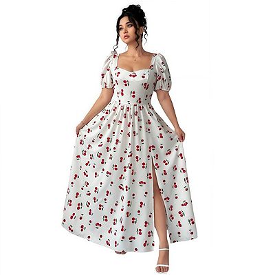 plus size boho evening dresses Plus Size Boho Floral Long Dress