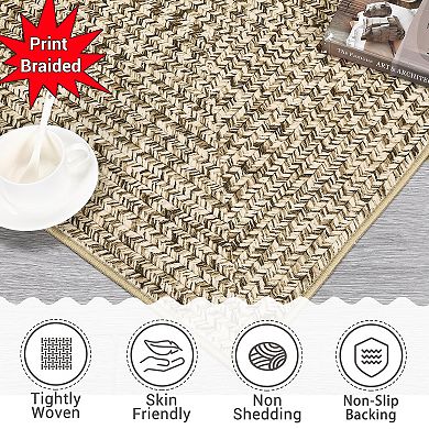 Washable Area Rug Modern Low Pile, Non-Slip TPR Backing, Mark Resistant, Soft Soft Carpet