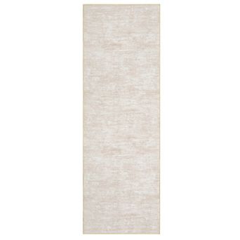 Modern Runner Rug, Washable & Non-Slip, Mark Resistant, Soft Collapsible Low Pile Carpet
