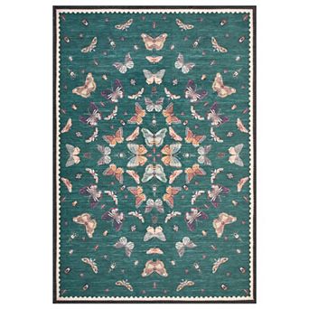 Fashionwu Butterfly Rug Modern Carpet Soft Non Slip Washable Mat Living Room Farmhouse Decor