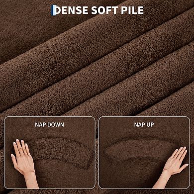 Fashionwu Minimalist Solid Rug Modern Scalloped Edge Carpet Soft Fluffy Mat Cozy Home Decor