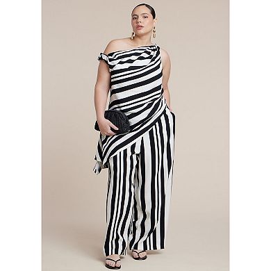 ELOQUII Women's Plus Size Pull On Wide Leg Pant