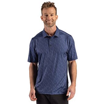 Cutter & Buck Pike Recycled Fern Print Mens Big & Tall Polo