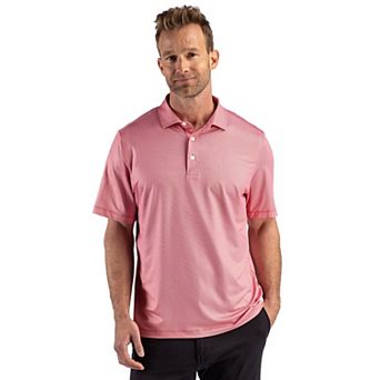 Cutter & Buck Pike Recycled Lattice Print Mens B&T Polo