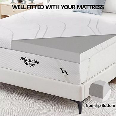 Maxspeed 3 Inch Memory Foam Mattress Topper High Density Mattress Pad with Soft Removable Cover