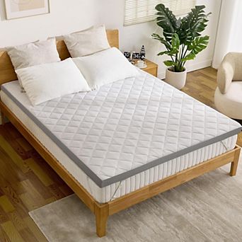 Maxspeed 3 Inch High-Density Support Foam Mattress Topper - Washable Cover with Anti-Slip Straps