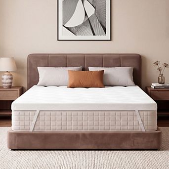 Opoiar 3 Inch Full Cooling Gel Mattress Topper, Memory Foam with Washable Cover