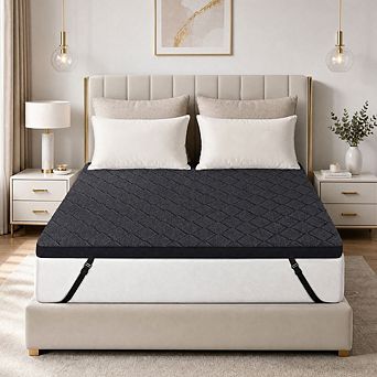 Maxspeed 3" Extra Firm Mattress Topper, High-Density Memory Foam, Nonslip Removable Washable Cover