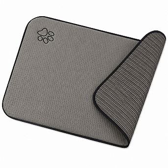 Microfiber Pet Bowl Mat Non-Slip Ultra-Absorbent Food Water Dish Mat for Dogs Cats