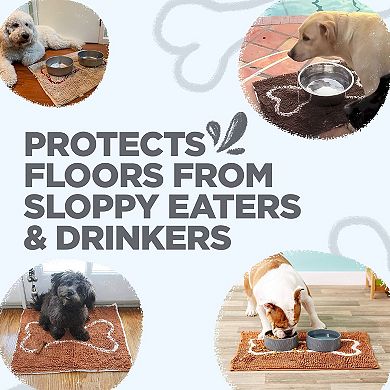 Absorbent Microfiber Chenille Dog Mat Non-slip Fast Drying Multi-purpose Machine Washable