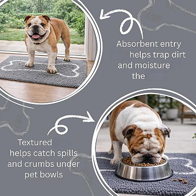 Absorbent Microfiber Chenille Dog Mat Non-slip Fast Drying Multi-purpose Machine Washable