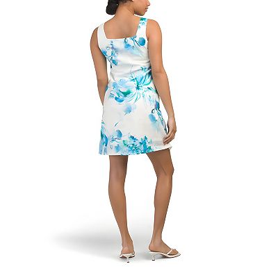 Eyelet Square Neck Maxi Dress