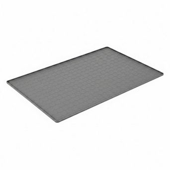 Extra Large 34x22 Inch Machine Washable Silicone Pet Food Mat Waterproof Non-slip Floor Protector