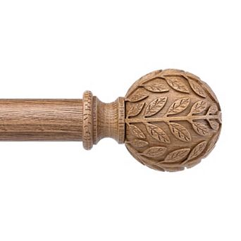Curtain Rod 36-122 Inch Boho Decorative Rustic Adjustable Heavy Duty Window Farmhouse Living Room